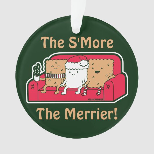 S'More Grappig Cartoon eten Kerst Ornament (voorkant)