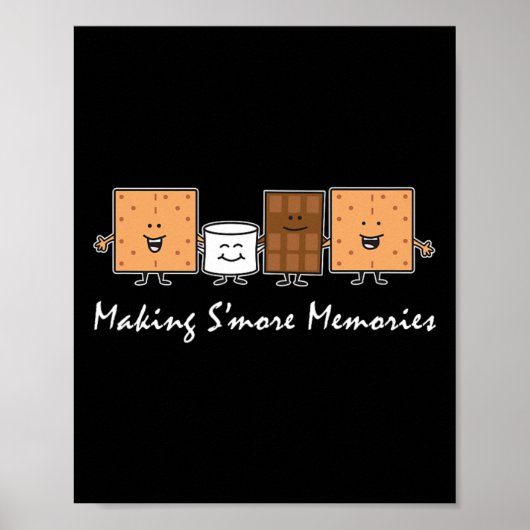 S'more Herinneringen Maken Camping Kampvuur S'more Poster (Voorkant)