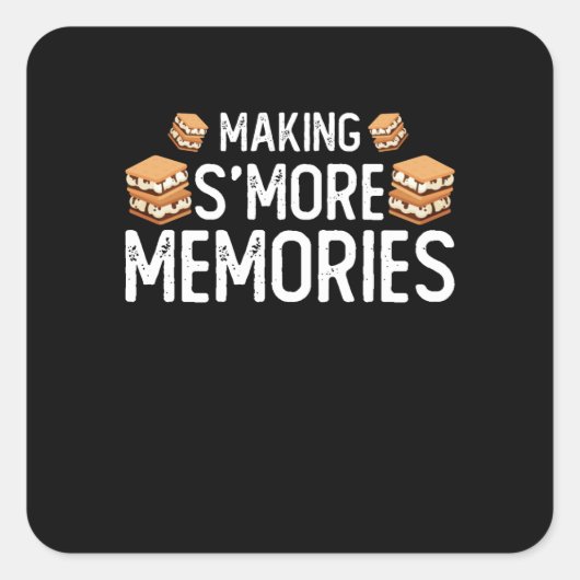 S'more Herinneringen Maken Vierkante Sticker (Voorkant)