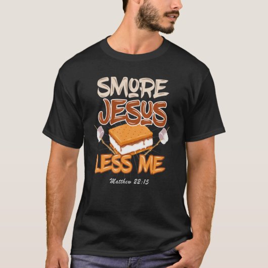 Smore Jesus Miness me Camping T-shirt (Voorkant)