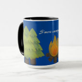 "S'more Kampeerpret" Koffie Mok (Voorkant links)