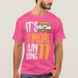 Smore kampvuur 11e verjaardag Marshmallow Camping T-shirt