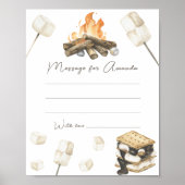 S'more kampvuur 1e verjaardag Tijd capsule bericht Poster (Voorkant)