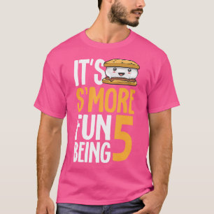 Smore kampvuur 5e verjaardag Marshmallow Camping S T-shirt