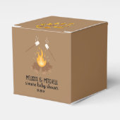 Smore kampvuur baby shower dank u bedankdoosjes (Voorkant Zijde)