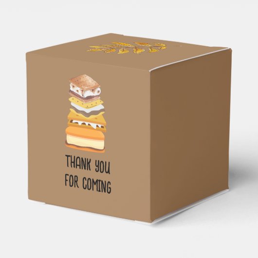 Smore kampvuur baby shower dank u bedankdoosjes (Achterkant)