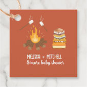 Smore kampvuur baby shower dank u bedankjes labels (Voorkant)