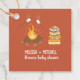 Smore kampvuur baby shower dank u bedankjes labels