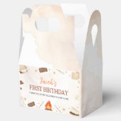 S'more Kampvuur Eerste Verjaardag Dank u Bedankdoosjes (Geopend)