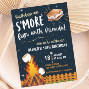 S'more kampvuur S'more pret vrienden kamperen Kaart