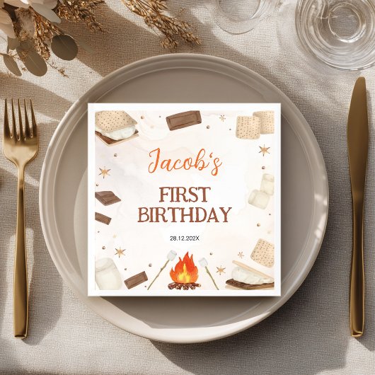 S'more Kampvuur Verjaardagsfeest Servetten