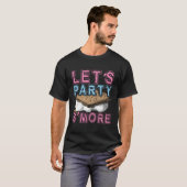 Smore Let's Party Campfire Camping Marshmallow Gir T-shirt (Voorkant volledig)