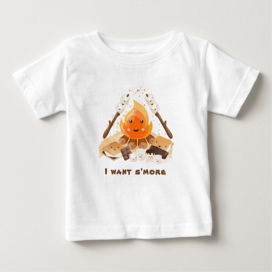S'more Leuk Fun Campfire Baby T-shirt (Voorkant)