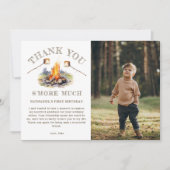 Smore Leuk Verjaardagsfeestje Kamperen Kinderen Bedankkaart (Voorkant)