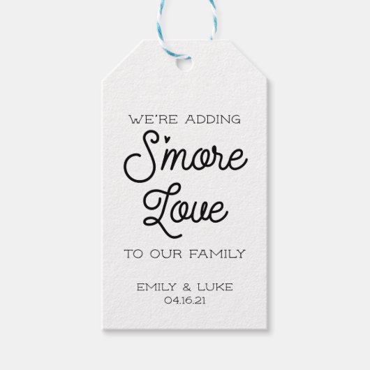S'more Liefde Baby shower Favor Cadeaulabel (Voorkant)