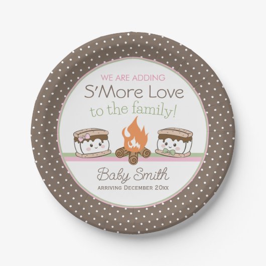 S'more Liefde baby shower gender onthullen bord (Voorkant)