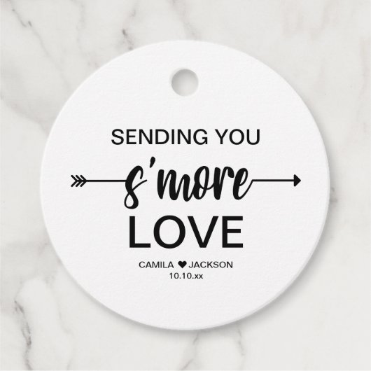 S'more liefde Bruiloft Bedankjes Labels (Voorkant)