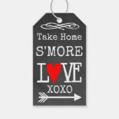 S'more Liefde Chalkboard Kijk Gast Favor Cadeaulabel (Voorkant)