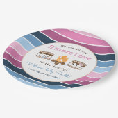 S'more Liefde geslacht onthullen Papieren Bordje (Gekanteld)