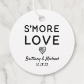 S'more Liefde Hart Kraft Rustieke Bruiloft Bedankjes Labels (Achterkant)