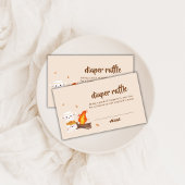 S'more Liefde Kampvuur Luier Raffle Baby shower Informatiekaartje