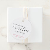Smore Liefde Roze Meisje Elegant Baby shower Bedankjes Labels (In situ)