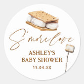 S'more Liefde Smore baby Shower Ronde Sticker (Voorkant)