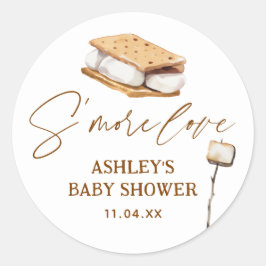 S'more Liefde Smore baby Shower Ronde Sticker