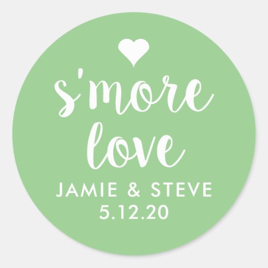 S'more Liefde Stickers, Smore Favor Stickers (Voorkant)