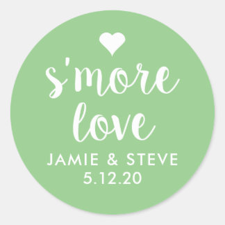 S'more Liefde Stickers, Smore Favor Stickers