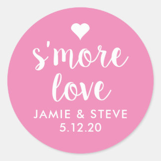 S'more Liefde Stickers, Smore Favor Stickers