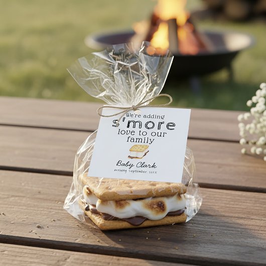 S'more Love Baby shower-Label toevoegen Bedankjes Labels