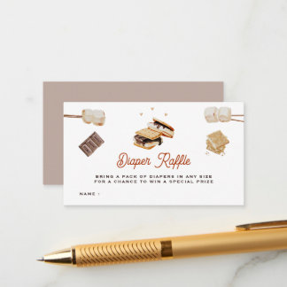 S'more Love Baby shower Luierkrabbel Informatiekaartje