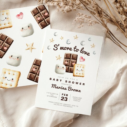 S'more love baby shower toevoegen kaart