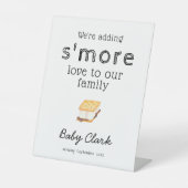 S'more Love Baby shower toevoegen Reclamebord Met Voetstuk (Voorkant)