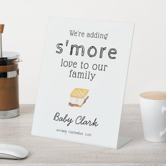 S'more Love Baby shower toevoegen Reclamebord Met Voetstuk (Insitu)
