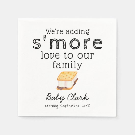 S'more Love Baby shower toevoegen Servet (Voorkant)