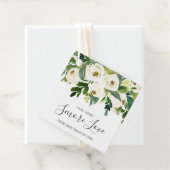 Smore Love Elegant White Floral Girl Baby shower Bedankjes Labels (In situ)