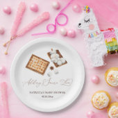 S'more Love Genderneutraal Baby shower toevoegen Papieren Bordje (Feest)