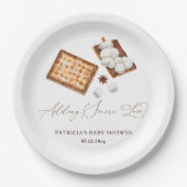 S'more Love Genderneutraal Baby shower toevoegen Papieren Bordje (Voorkant)