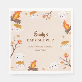 S'more Love Herfst Rustic Camping Baby shower Servet