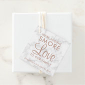 Smore Love Marble Roos Gold Girl Baby shower Bedankjes Labels (In situ)