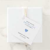 Smore Love Modern Blue Heart Boy Baby shower Bedankjes Labels (In situ)