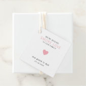 Smore Love Modern Pink Heart Girl Baby shower Bedankjes Labels (In situ)
