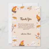 S'more Love Rustic Camping Herfst Baby shower Bedankkaart (Voorkant)
