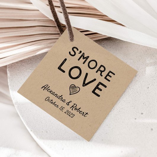 S'more Love | Rustic Kraft Wedding Favor Labels