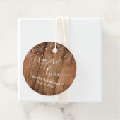 "S'More Love" Rustiek hout & lichte snaren Bedankjes Labels (In situ)