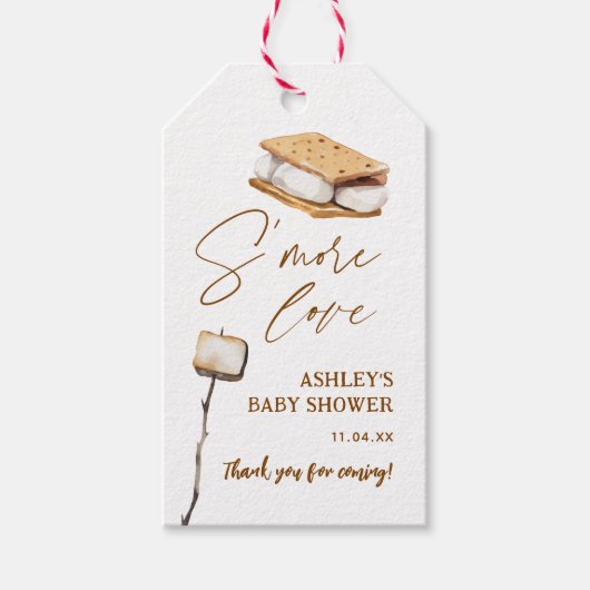 S'more Love Smore babyfeestje Cadeaulabel (Voorkant)