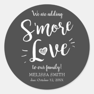 Smore Love S'mores Baby shower toevoegen Ronde Sticker