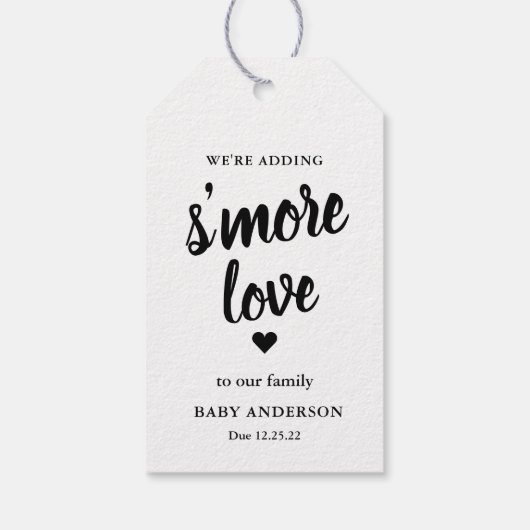 S'more Love to our Family Baby Gift Labels Cadeaulabel (Achterkant)
